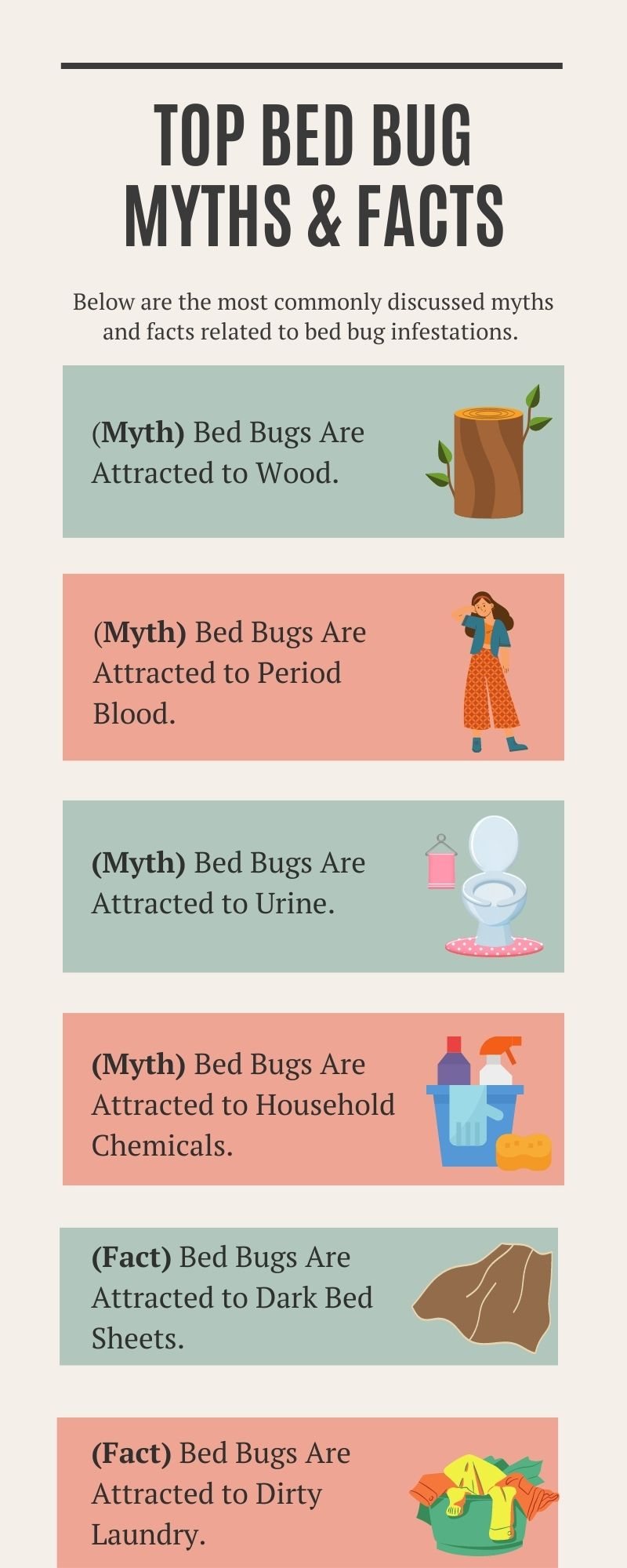 Top Bed Bug Myths or Facts